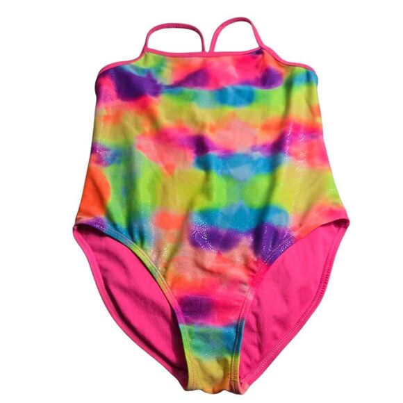 Wonder Nation rainbow Tiedie swimsuit XL14/16 - Picture 1 of 6
